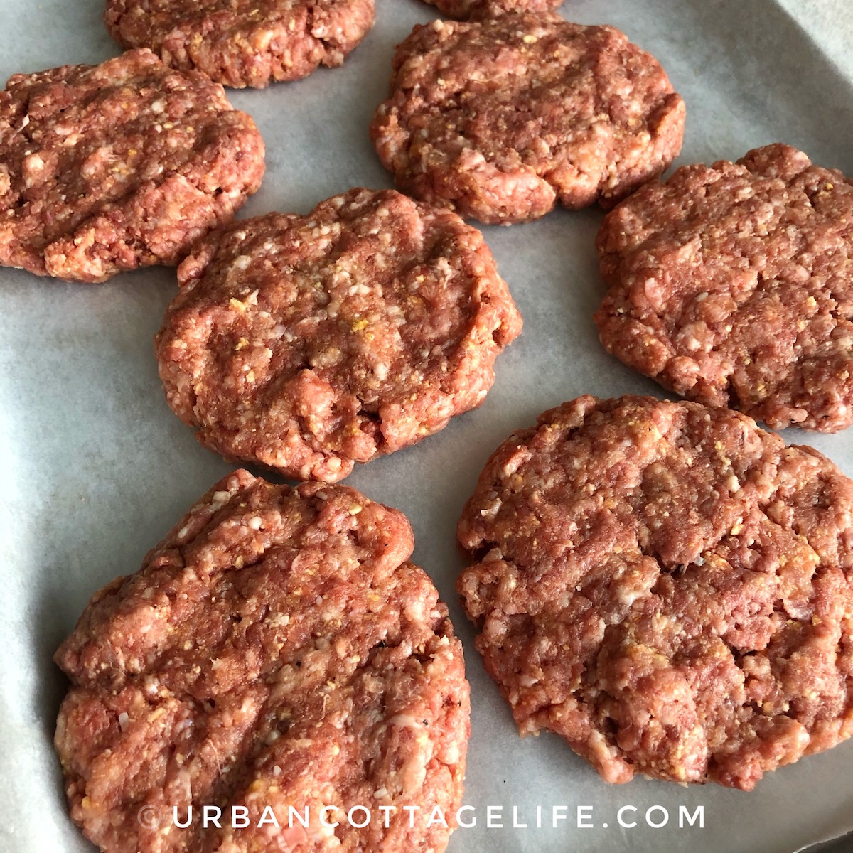 Freezing Burgers Urban Cottage Life